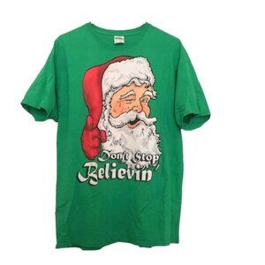 Vintage Santa 'Don't Stop Believin' Men's XL T-Shirt